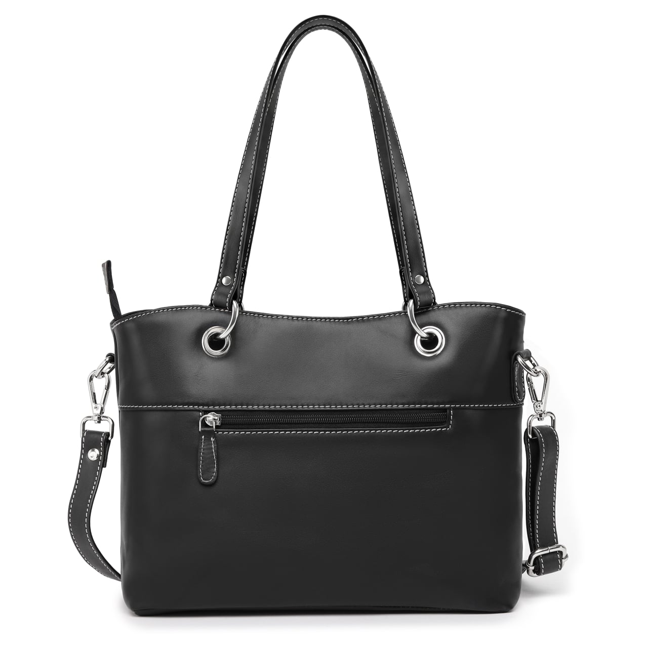 Geanta de dama, Josephine GT3888, piele naturala, Neagra - poza 3