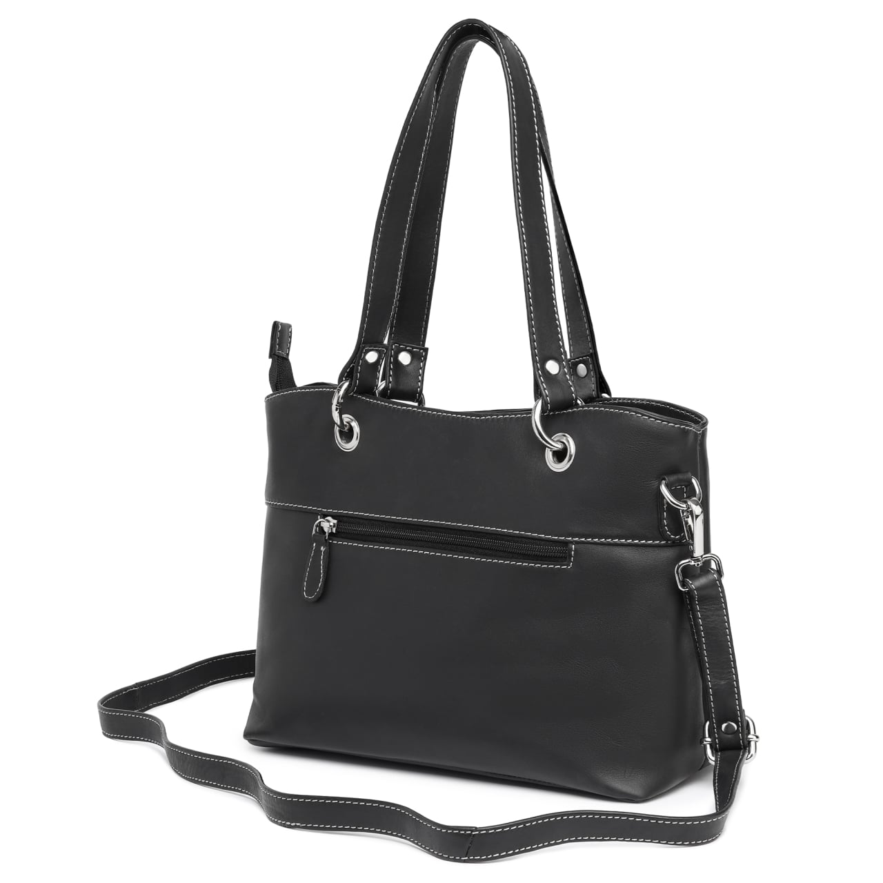 Geanta de dama, Josephine GT3888, piele naturala, Neagra - poza 4