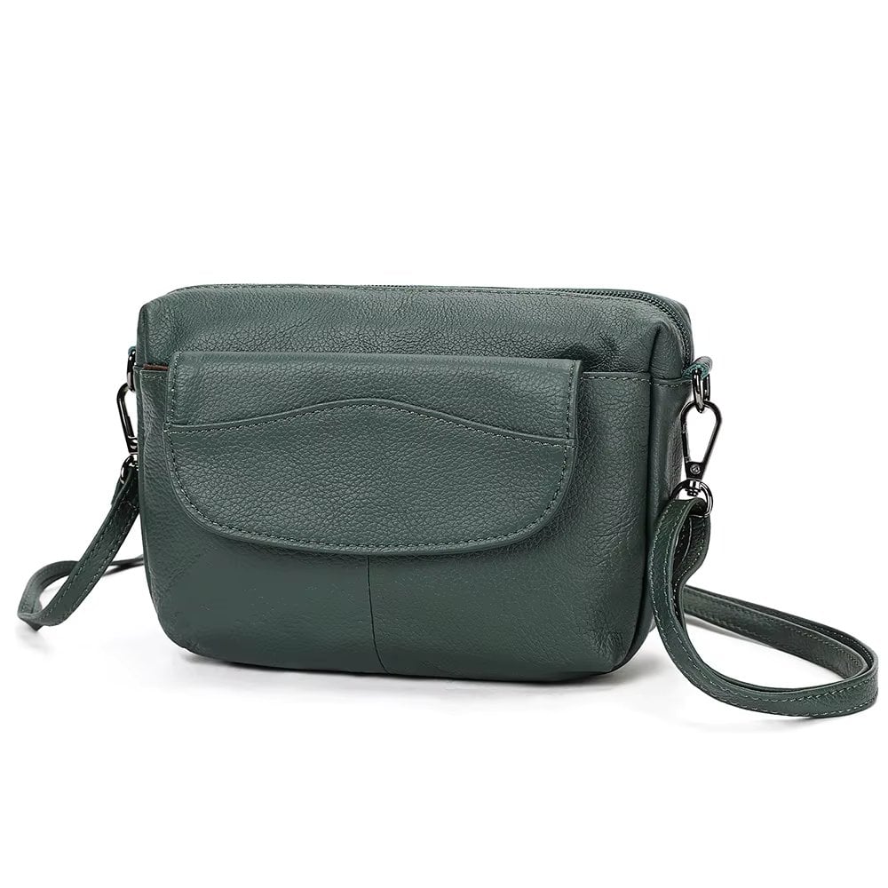 Geanta de dama, Julia GT3829, piele naturala, Verde inchis - poza 1