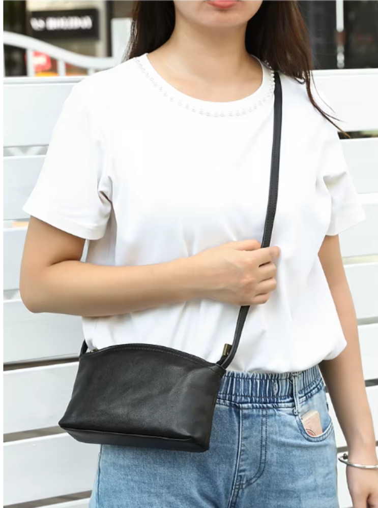 Geanta de dama, Katy GT3824, piele naturala, Negru - poza 3