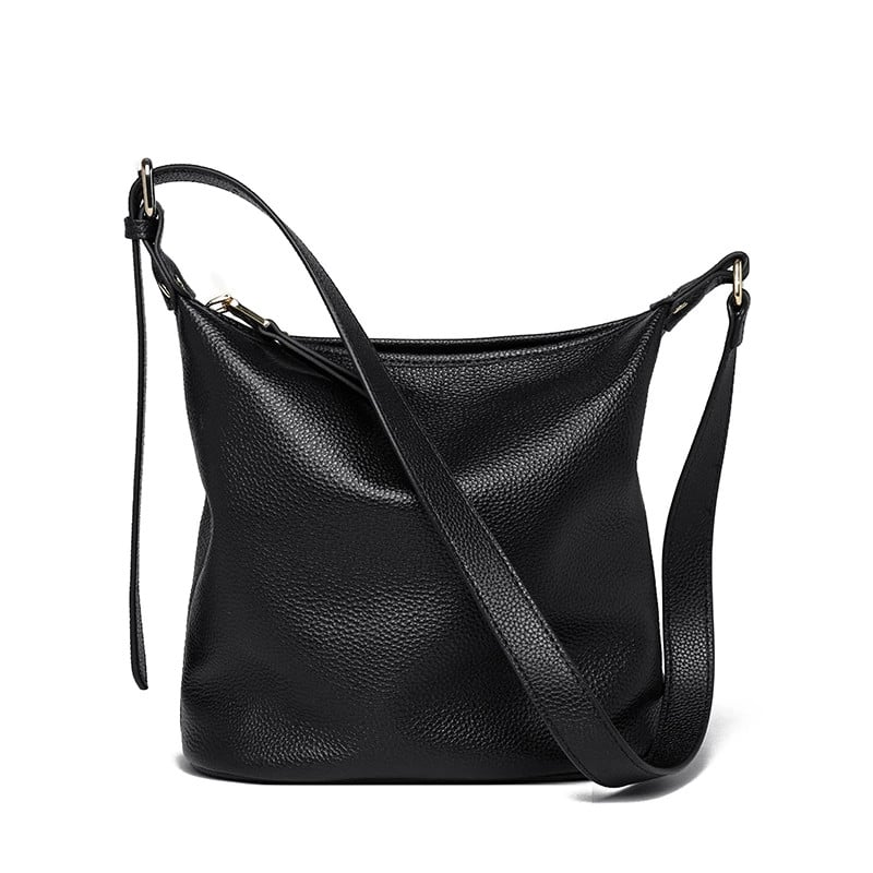 Geanta de dama, Lucasta GT2776, piele naturala, Negru - poza 1