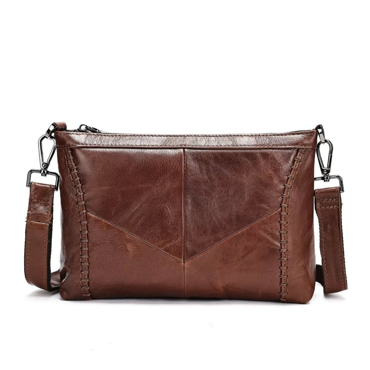 Geanta de dama, Lyanna GT3200, piele naturala, Maro - poza 1