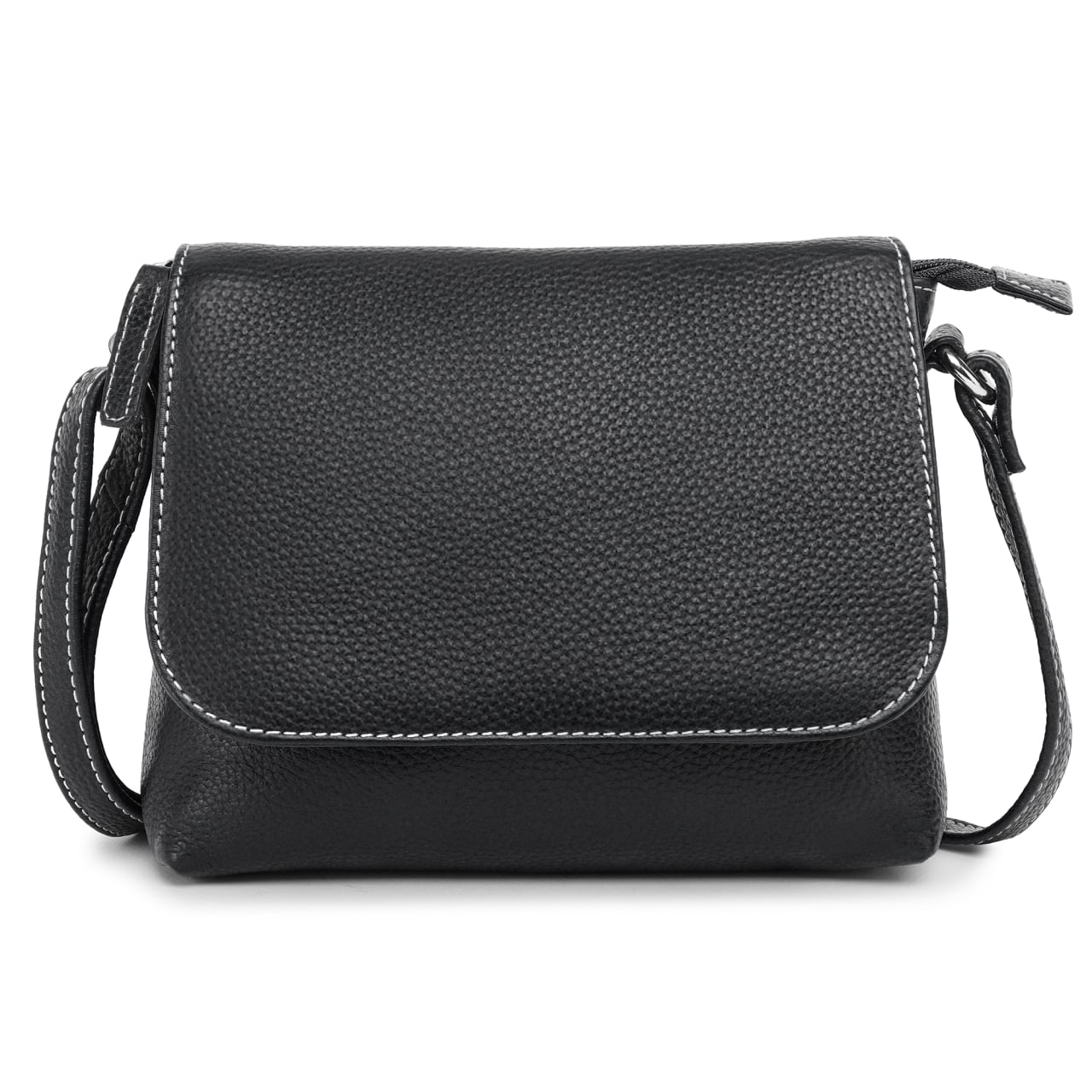 Geanta de dama, Mirabela GT3894, piele naturala, Negru