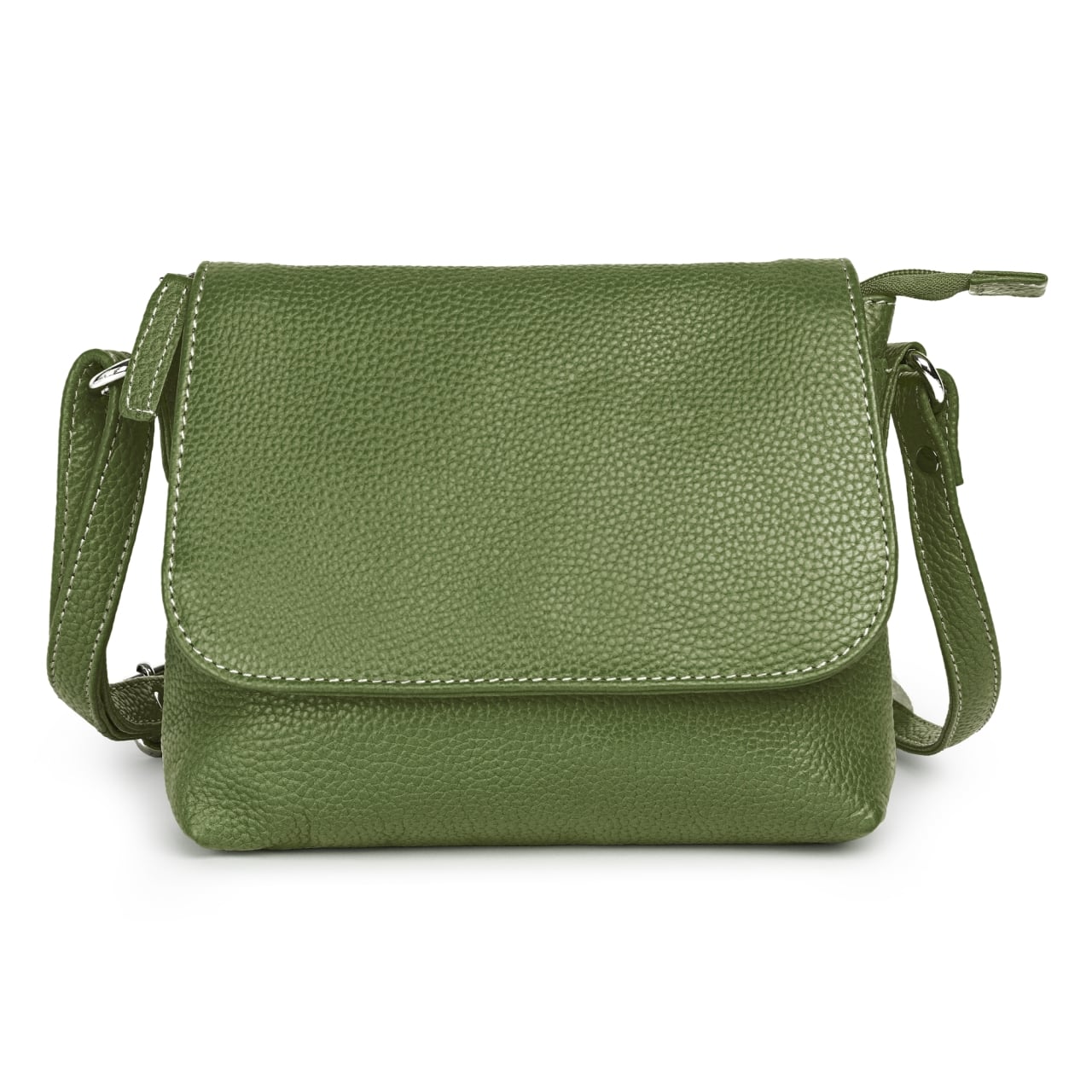 Geanta de dama, Mirabela GT3897, piele naturala, Verde - poza 1
