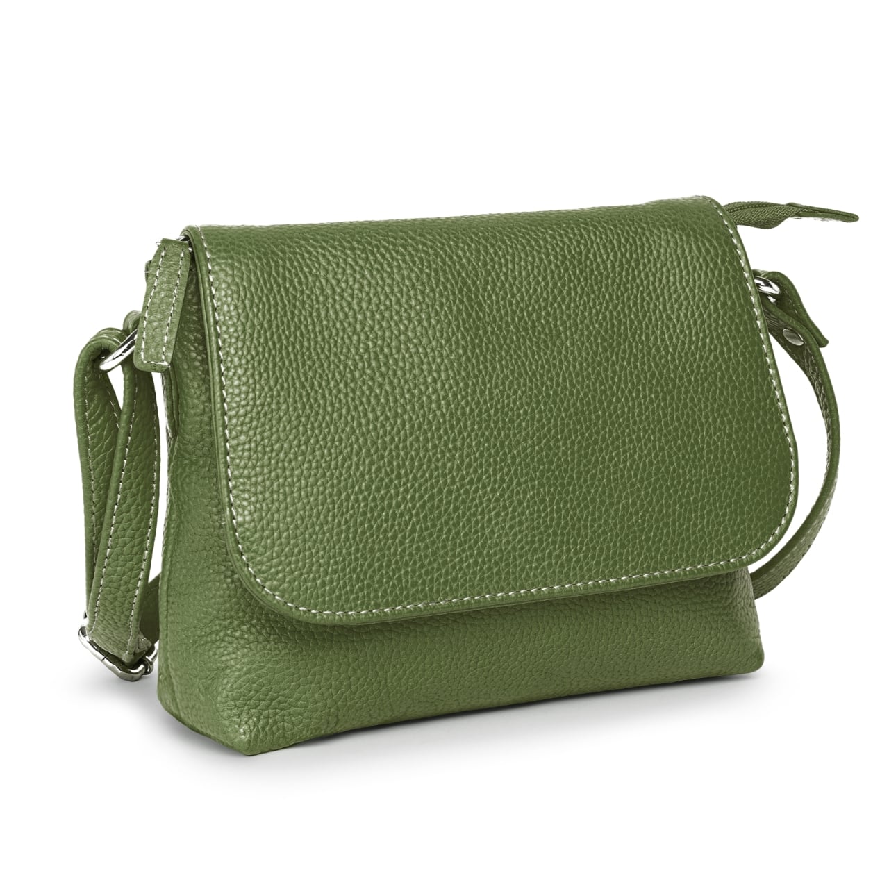 Geanta de dama, Mirabela GT3897, piele naturala, Verde - poza 3