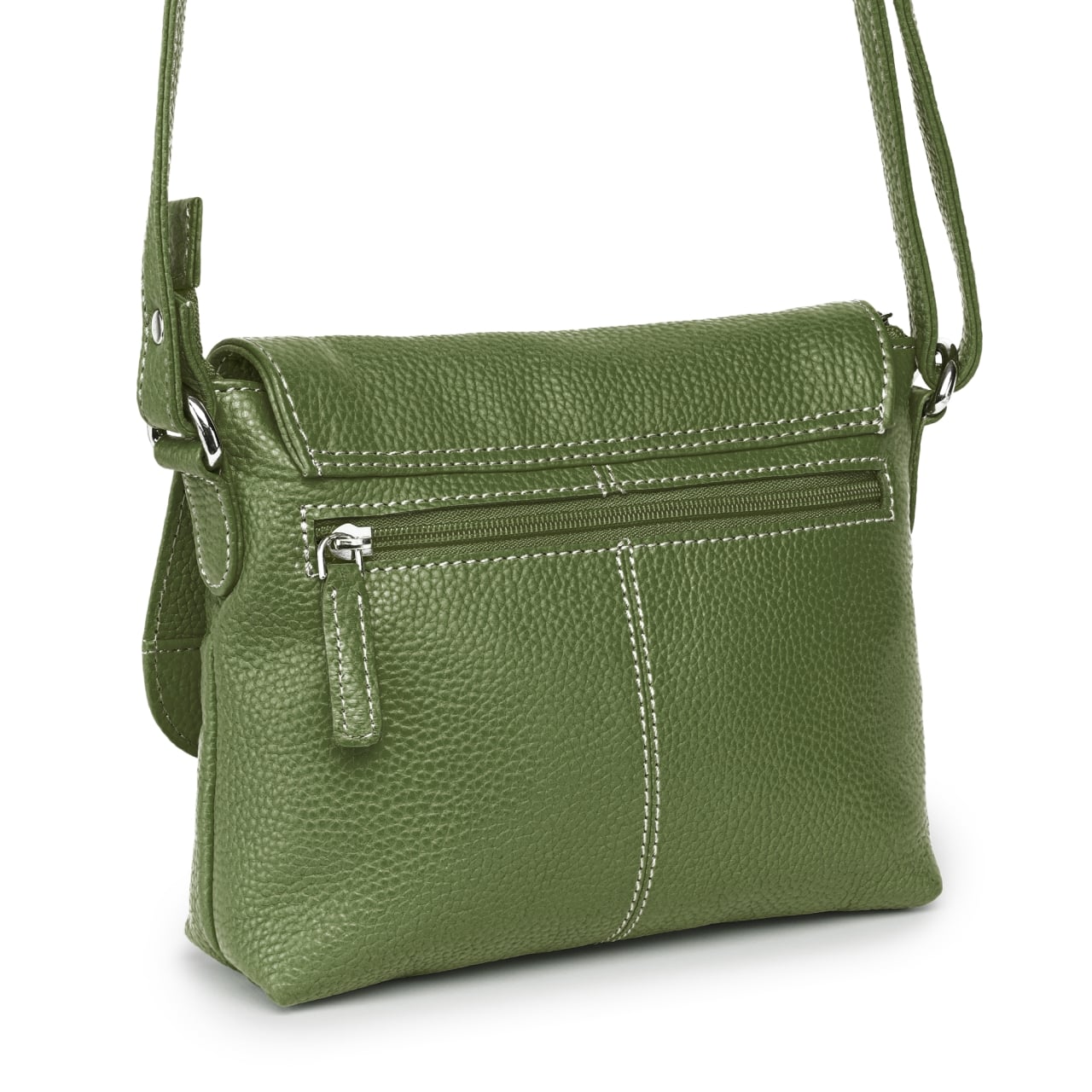 Geanta de dama, Mirabela GT3897, piele naturala, Verde - poza 4