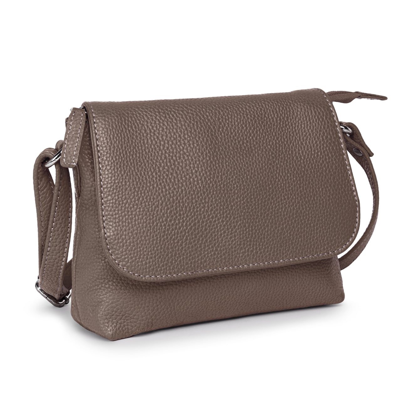 Geanta de dama, Mirabela GT3898, piele naturala, Dark Taupe - poza 3