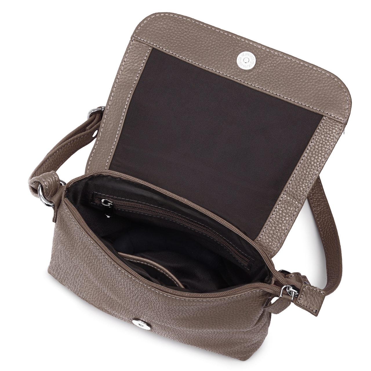 Geanta de dama, Mirabela GT3898, piele naturala, Dark Taupe - poza 5
