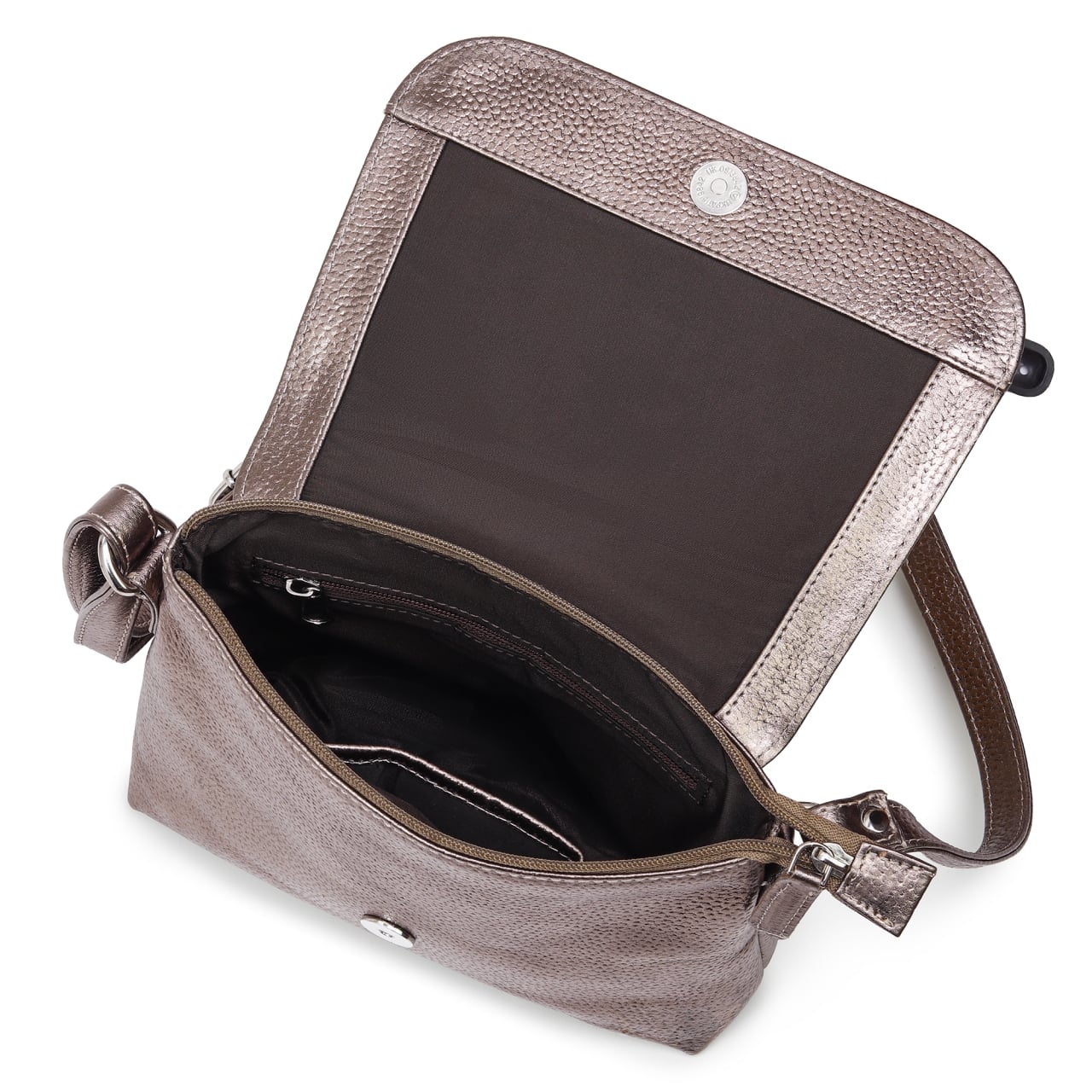 Geanta de dama, Mirabela GT3901, piele naturala, Bronz metalizat - poza 5