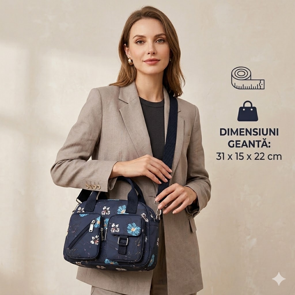 Geanta de dama, Parisa GT3010, Albastru - poza 2