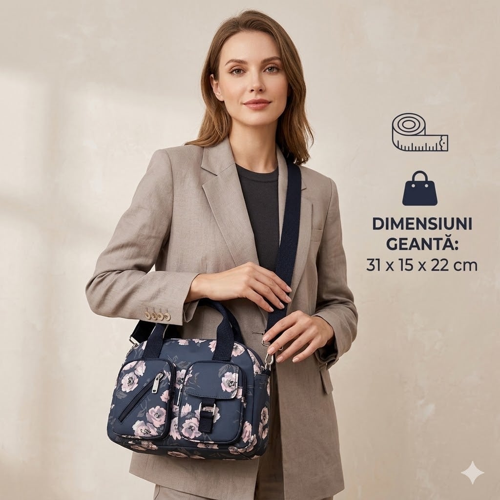 Geanta de dama, Parisa GT3011, Albastru - poza 2