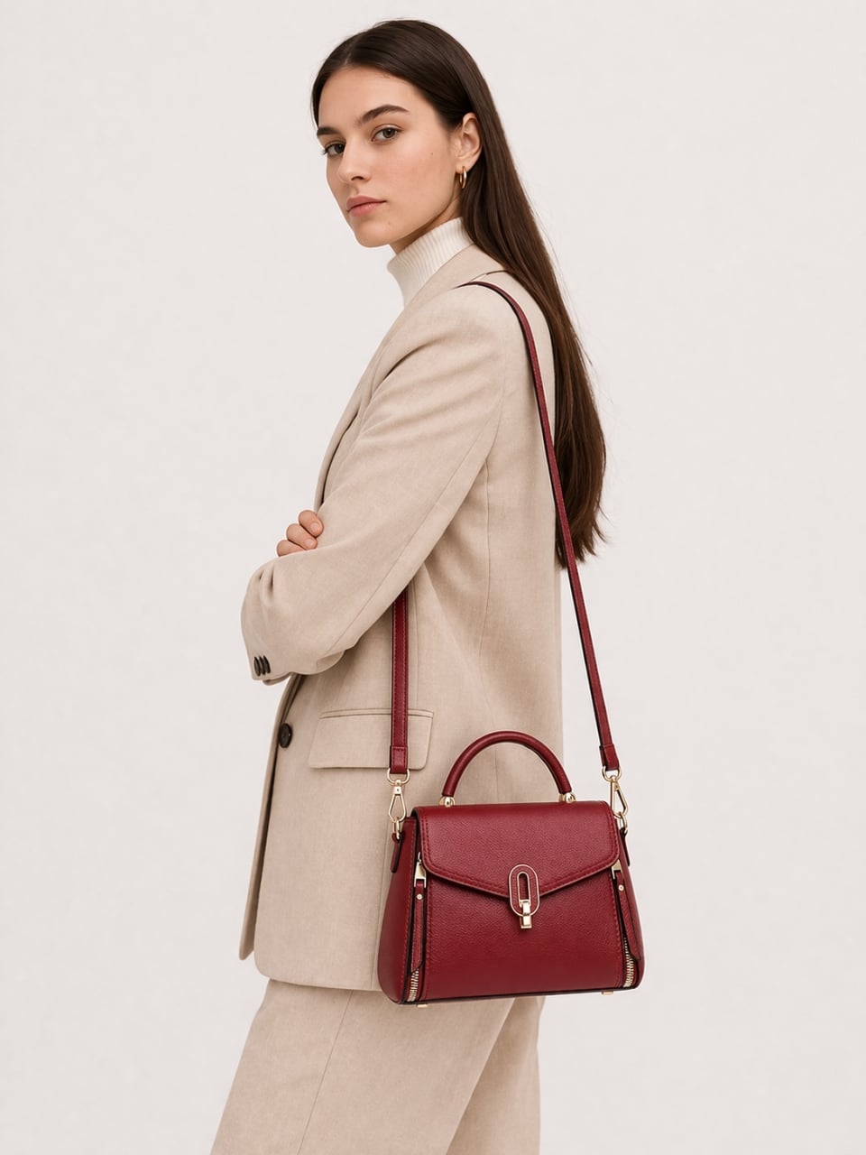 Geanta de dama, Rhiannon GT2832, Bordo - poza 2