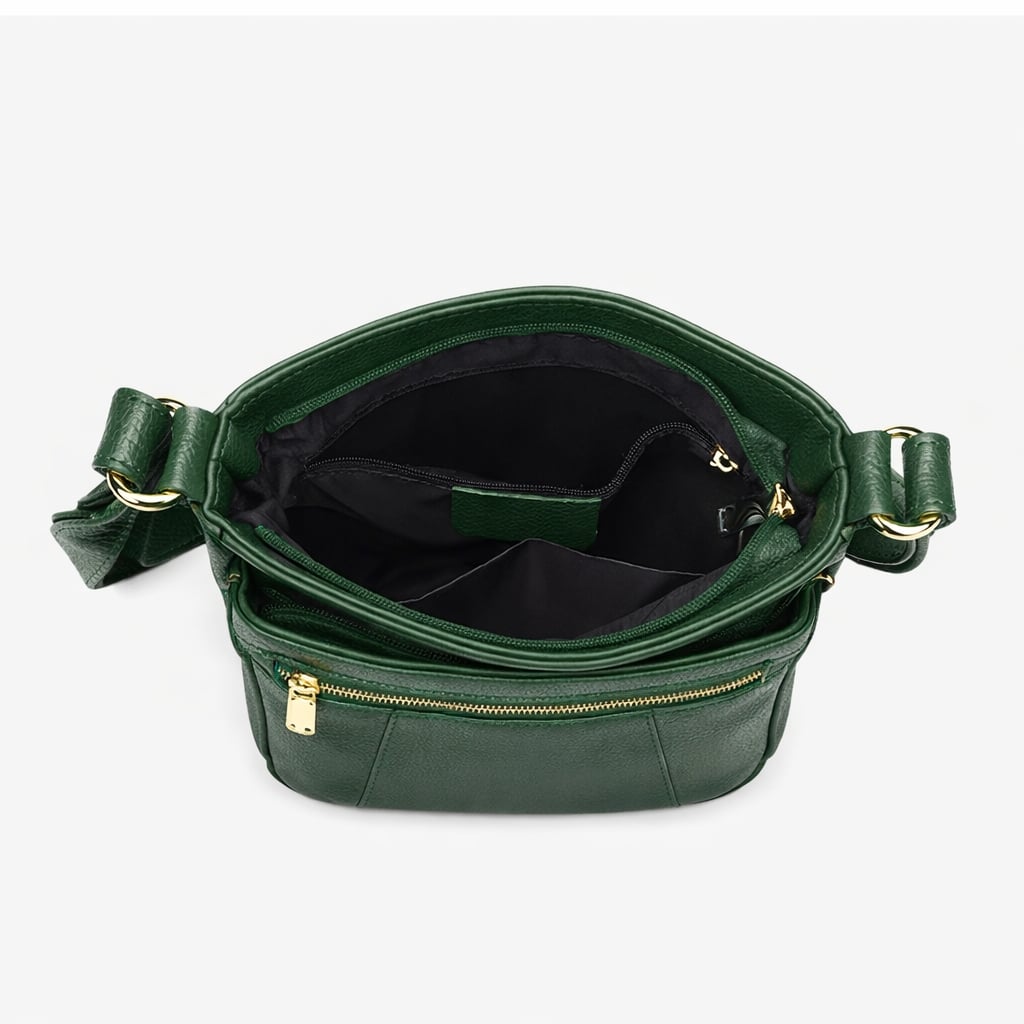 Geanta de dama, Saphira GT3205, piele naturala, Verde - poza 3