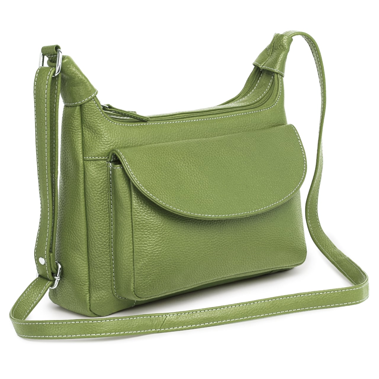 Geanta de dama, Titania GT3893, piele naturala, Verde - poza 2