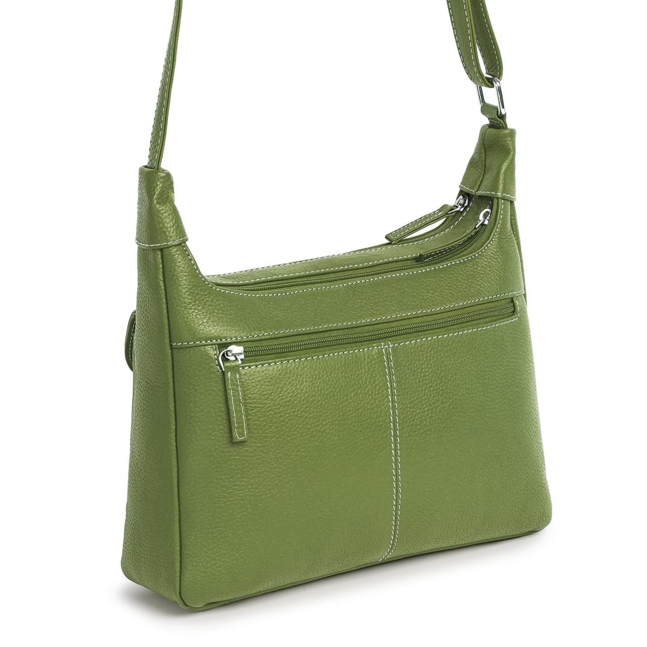 Geanta de dama, Titania GT3893, piele naturala, Verde - poza 3