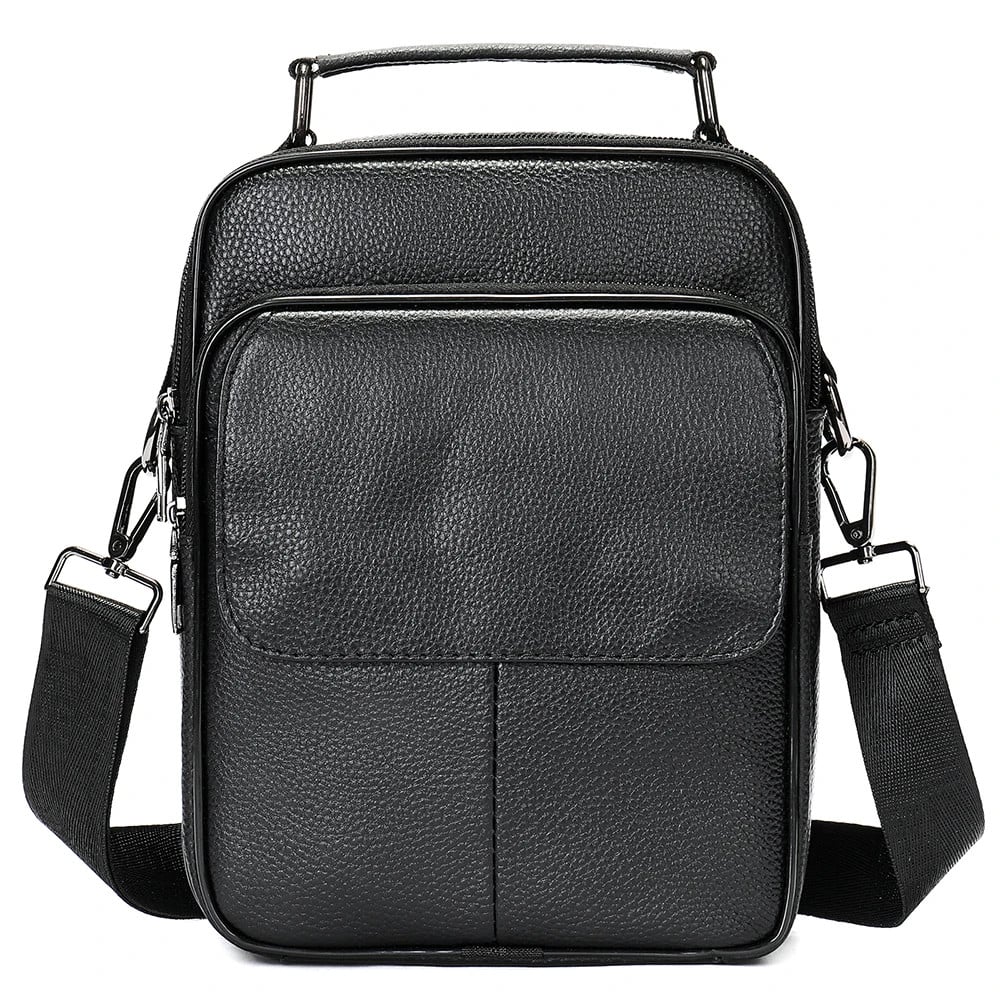 Geanta de umar pentru barbati, Atomis GT2590, piele naturala, Negru - poza 1