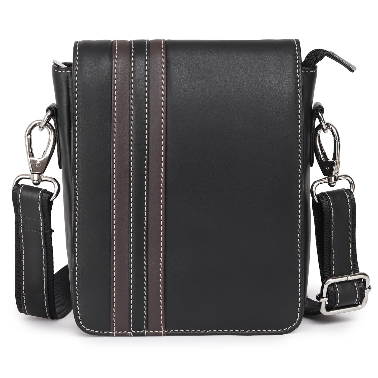 Geanta de umar pentru barbati, Maxin GT3870, piele naturala, Neagra