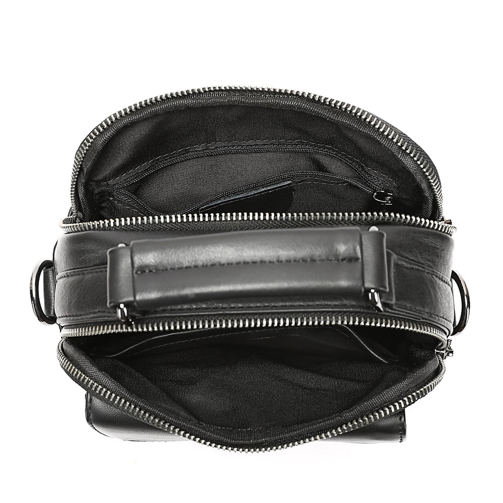 Geanta de umar pentru barbati, Nexar GT3808, piele naturala, Negru - poza 2