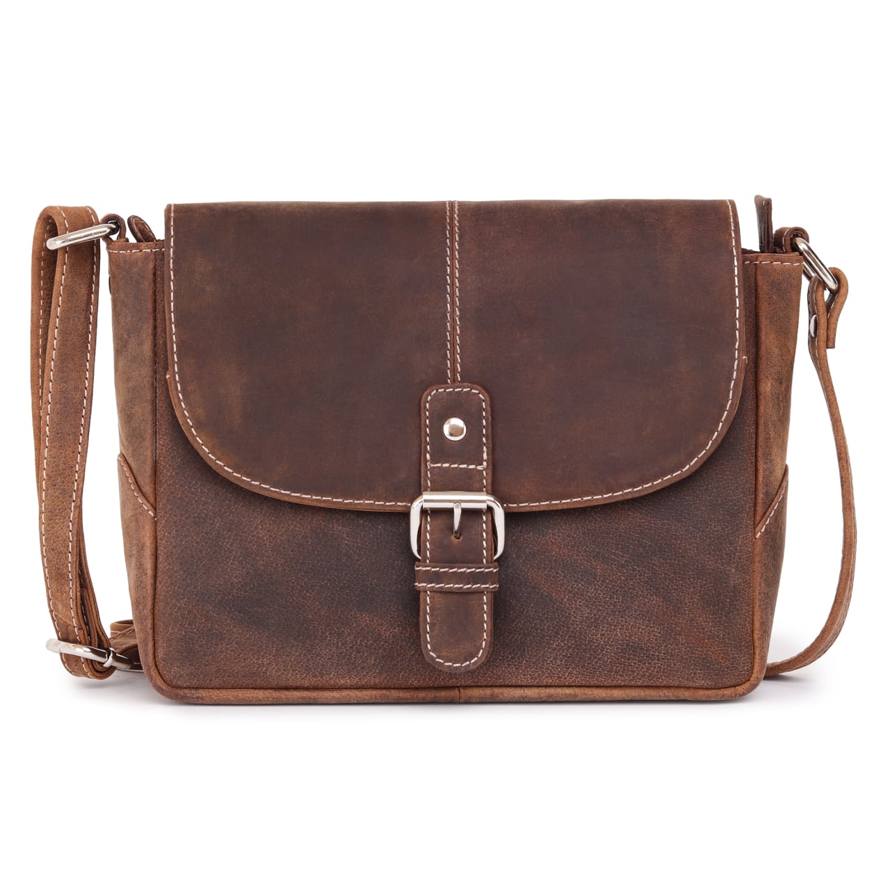 Geanta de umar unisex, Gabriele GT3868, piele naturala, Maro inchis - poza 1