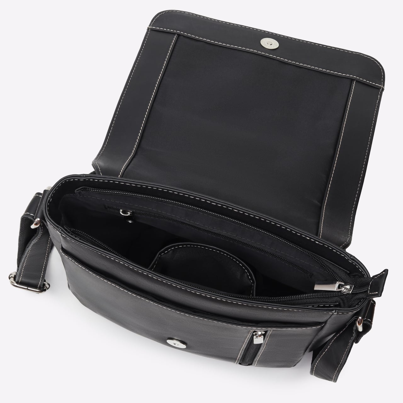 Geanta de umar unisex, Gabrielle, GT3872, piele naturala, Negru - poza 4