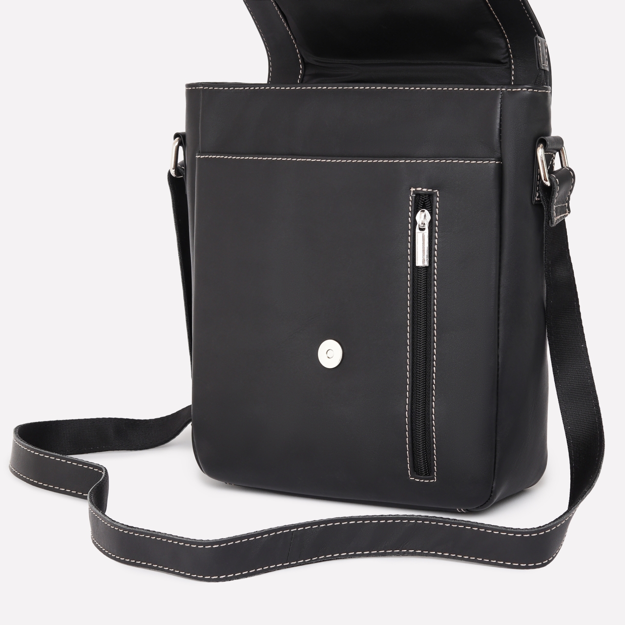 Geanta de umar unisex, Gabrielle, GT3872, piele naturala, Negru - poza 5