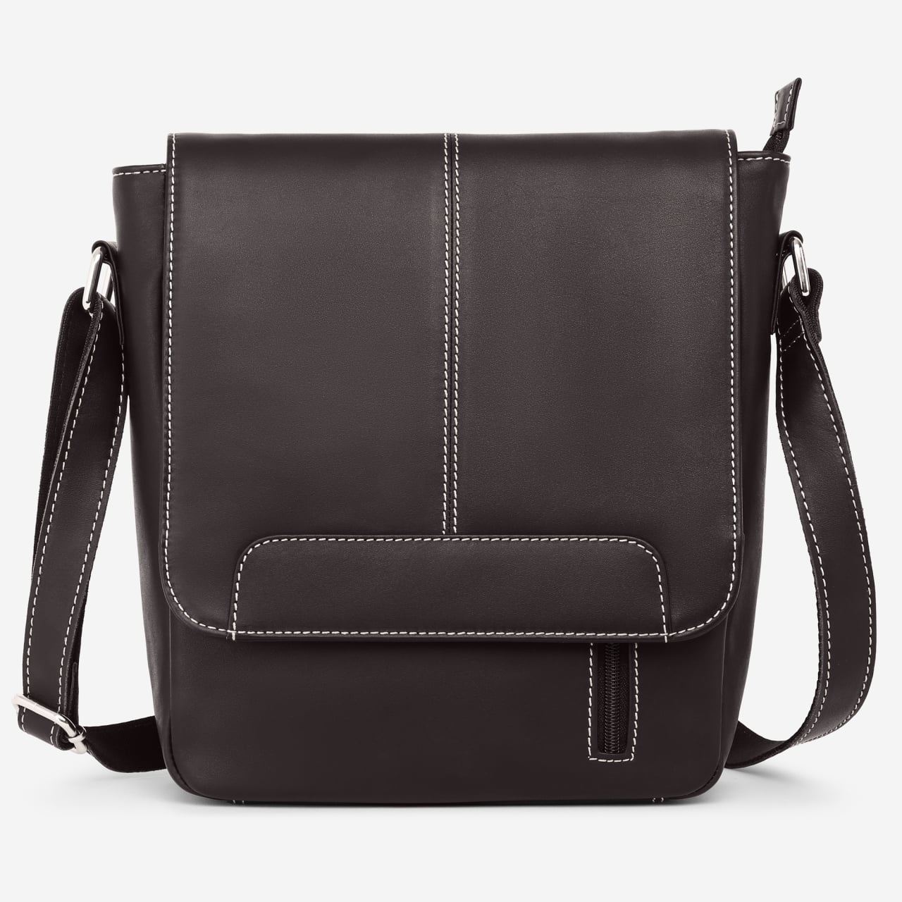 Geanta de umar unisex, Gabrielle, GT3873, piele naturala, Maro inchis - poza 1
