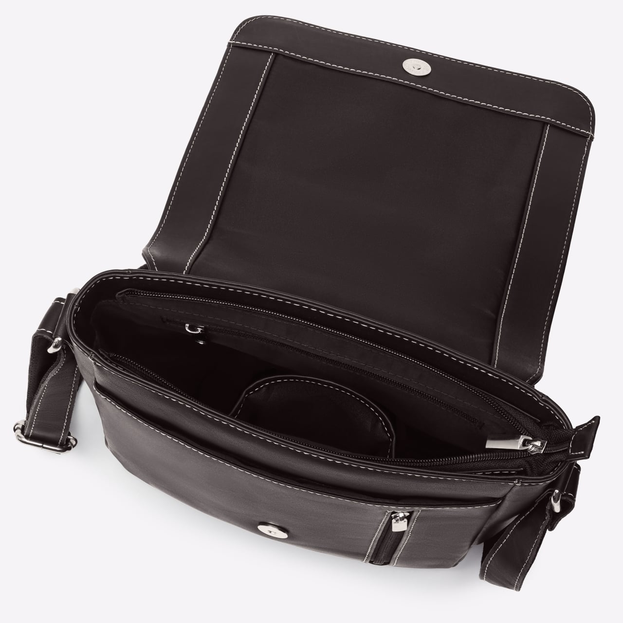Geanta de umar unisex, Gabrielle, GT3873, piele naturala, Maro inchis - poza 3