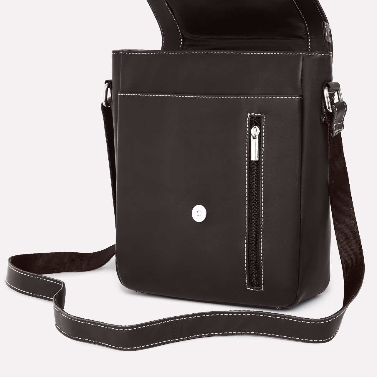Geanta de umar unisex, Gabrielle, GT3873, piele naturala, Maro inchis - poza 5