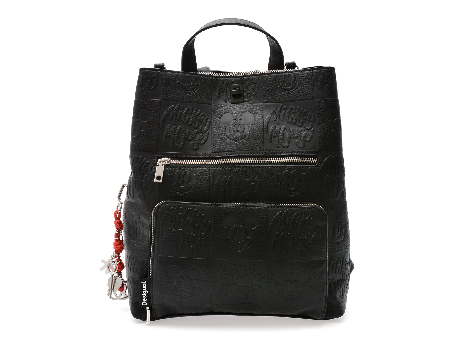 Geanta DESIGUAL neagra, WAKP02, din piele ecologica