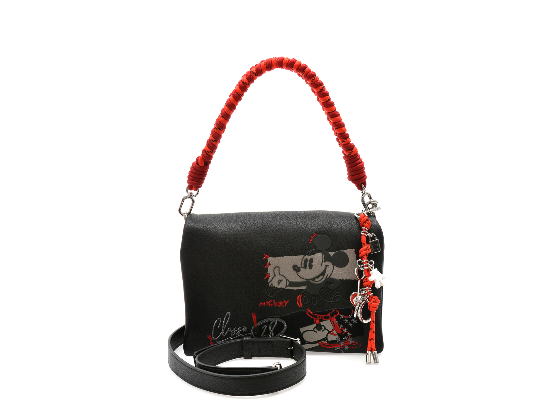 Geanta DESIGUAL neagra, WAXP19, din piele ecologica