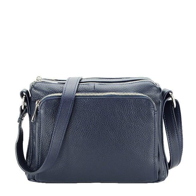 Geanta din piele naturala bleumarin Camelia 124