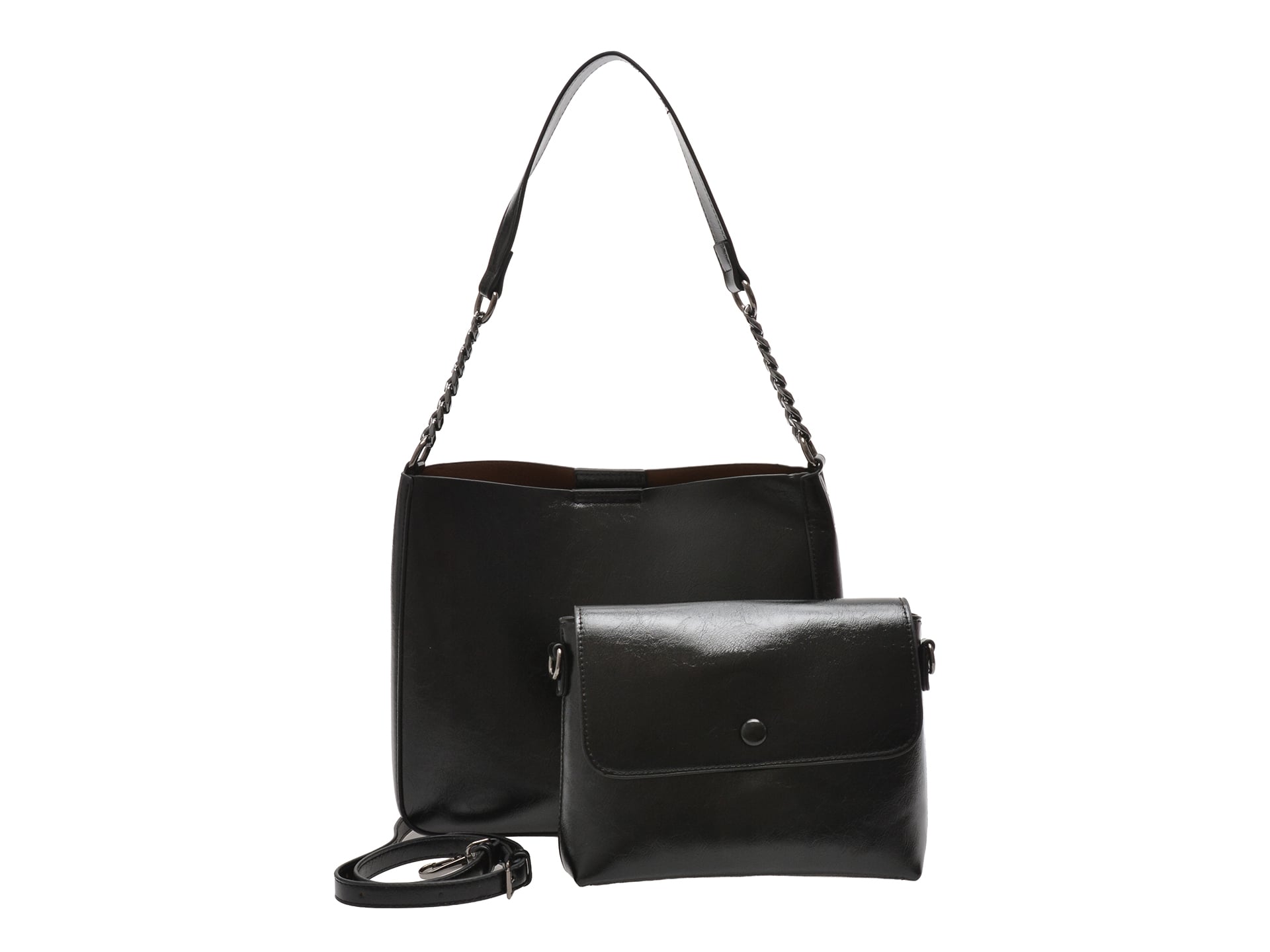 Geanta FLAVIA PASSINI neagra, 2620, din piele ecologica