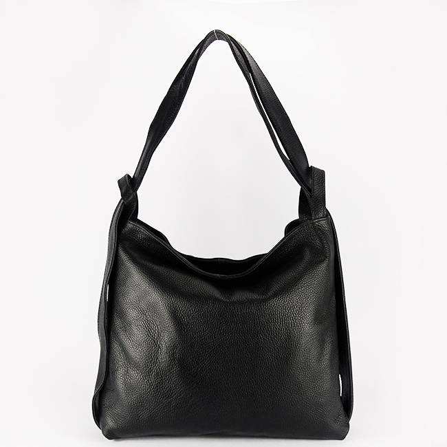 Geanta mare din piele naturala 2 in 1 negru 8919 132
