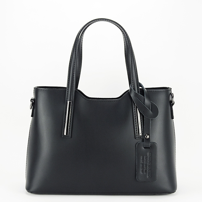 Geanta medie neagra din piele naturala 1065 132