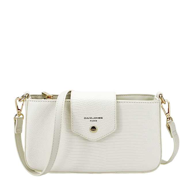 Geanta mica alba David Jones Paris CM6773A 14