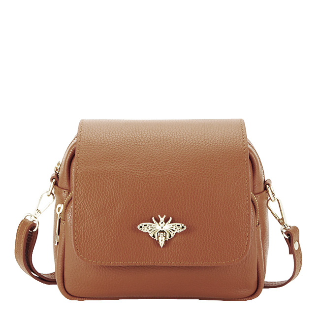Geanta mica din piele naturala 1502 122 Camel