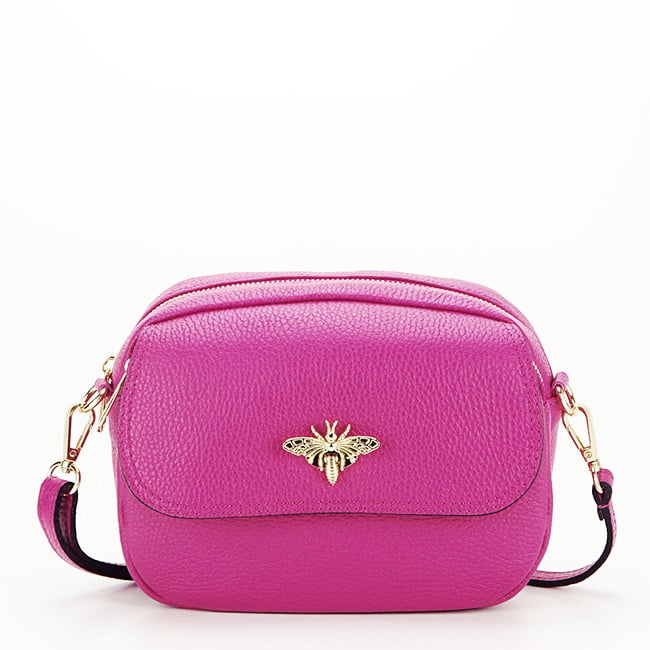 Geanta mica din piele naturala 1530 120 Fucsia