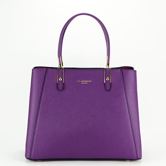 Geanta mov FloraCo Paris de talie mare F2588 11
