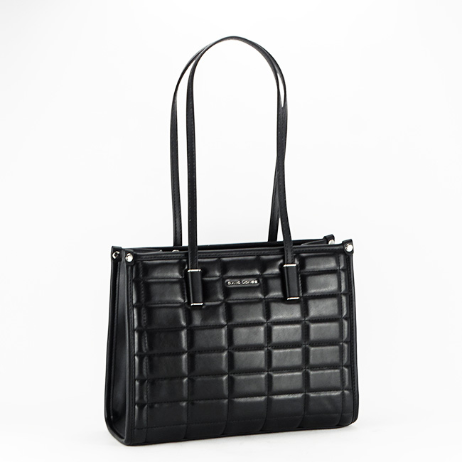 Geanta neagra cu imprimeu 6842-5 11