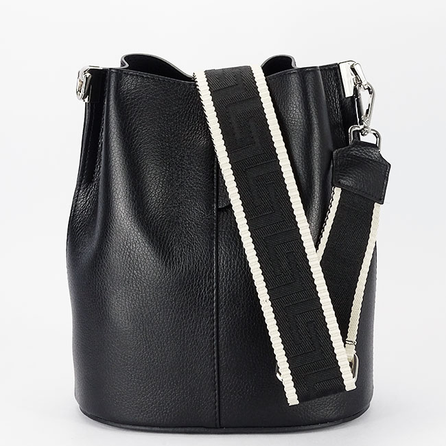 Geanta neagra tip sac din piele naturala 8951A 122
