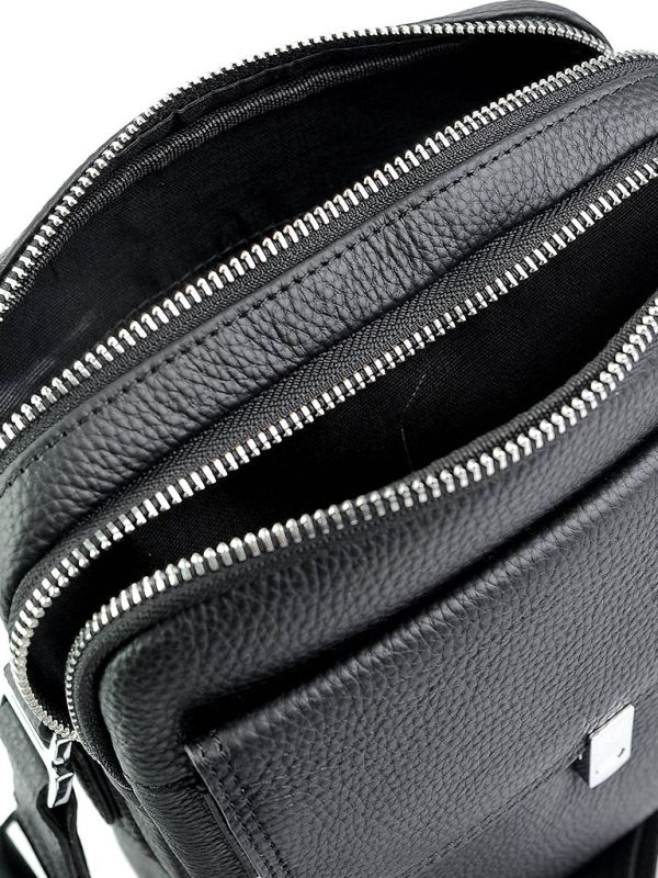 Geanta pentru barbati, 2604, piele naturala, Neagra - poza 2