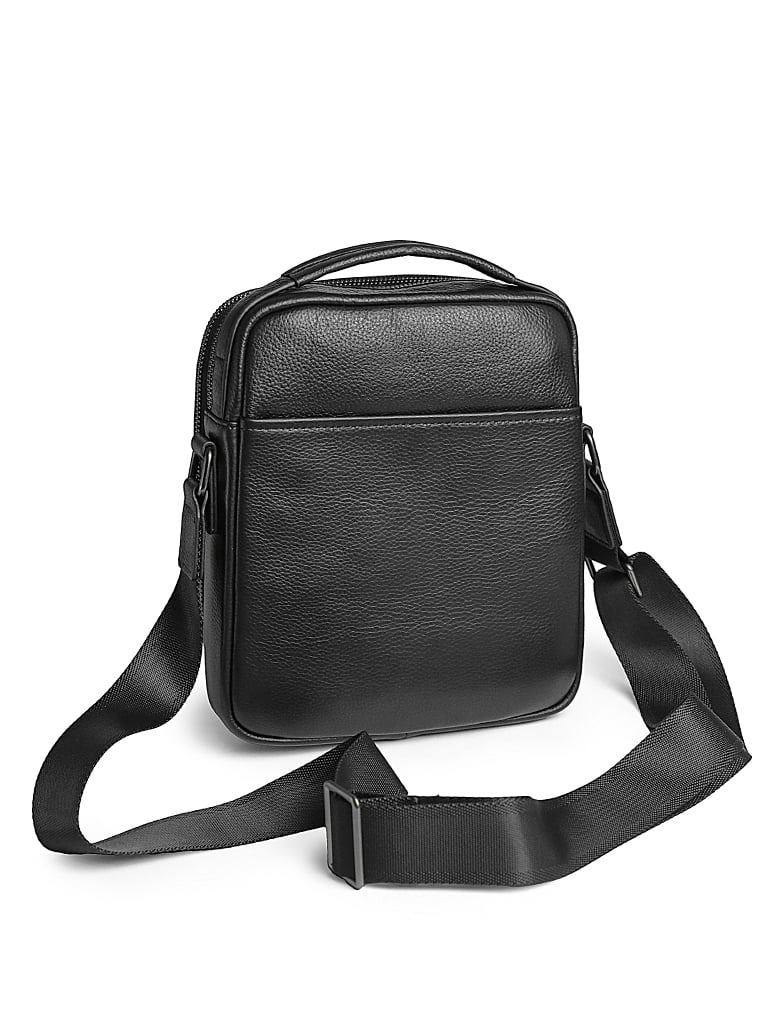 Geanta pentru barbati, 8817-1, piele naturala, Neagra - poza 2