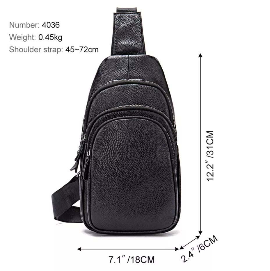 Geanta pentru barbati Brian GT1827, piele naturala, negru - poza 3