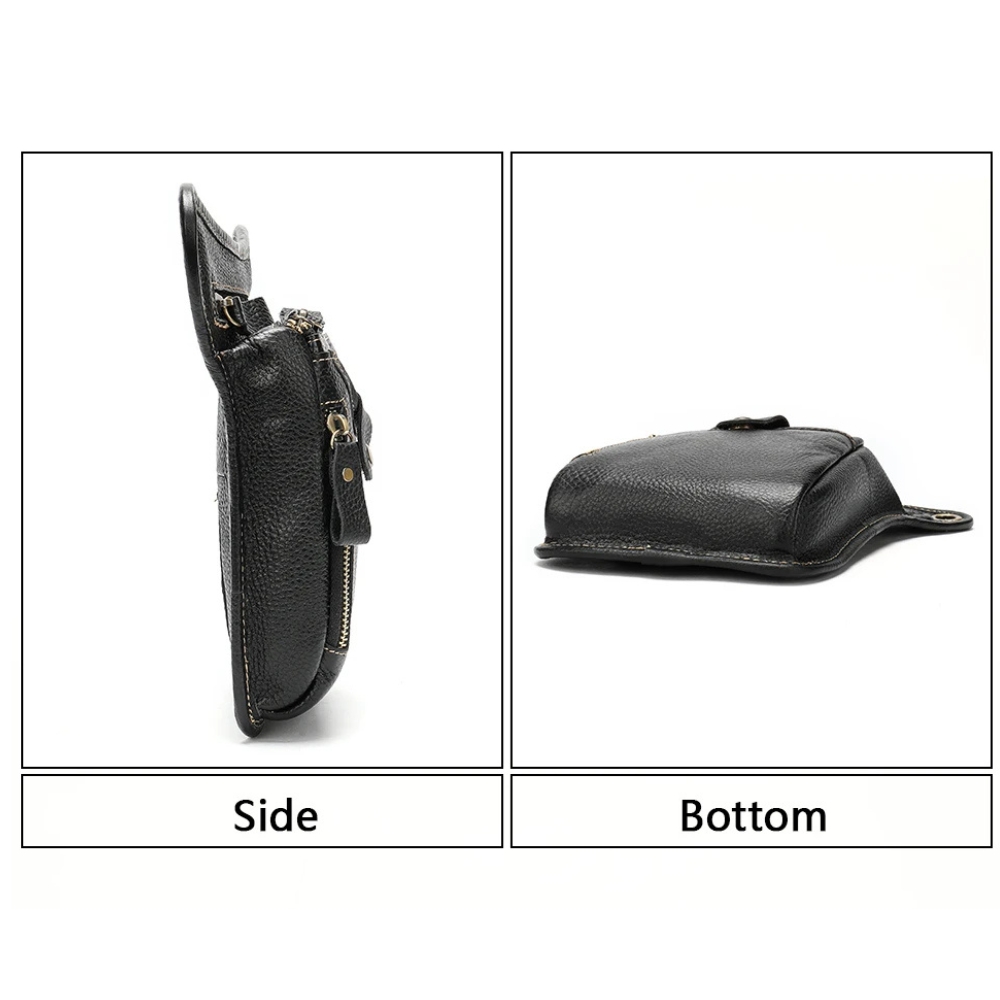 Geanta pentru barbati, Tavix GT3796, piele naturala, Negru - poza 2