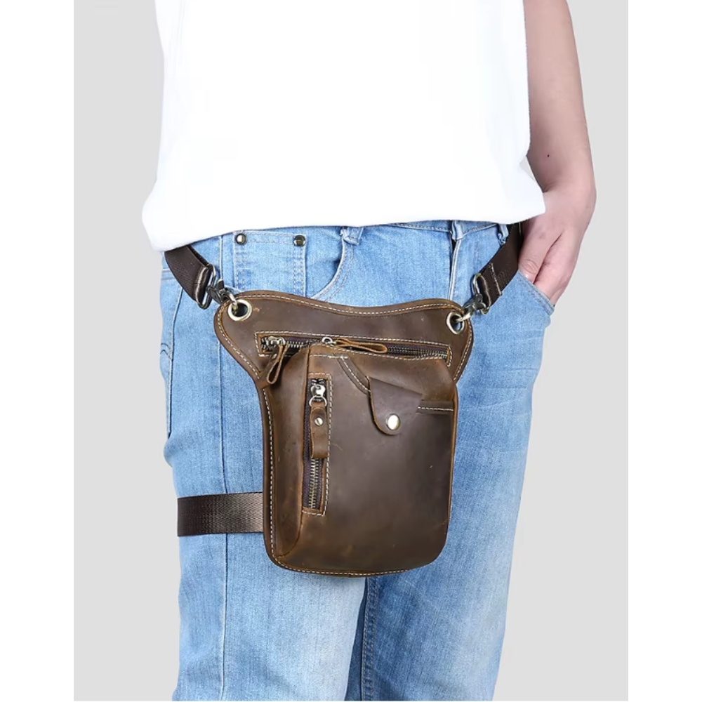 Geanta pentru barbati, Tavix GT3796, piele naturala, Negru - poza 4