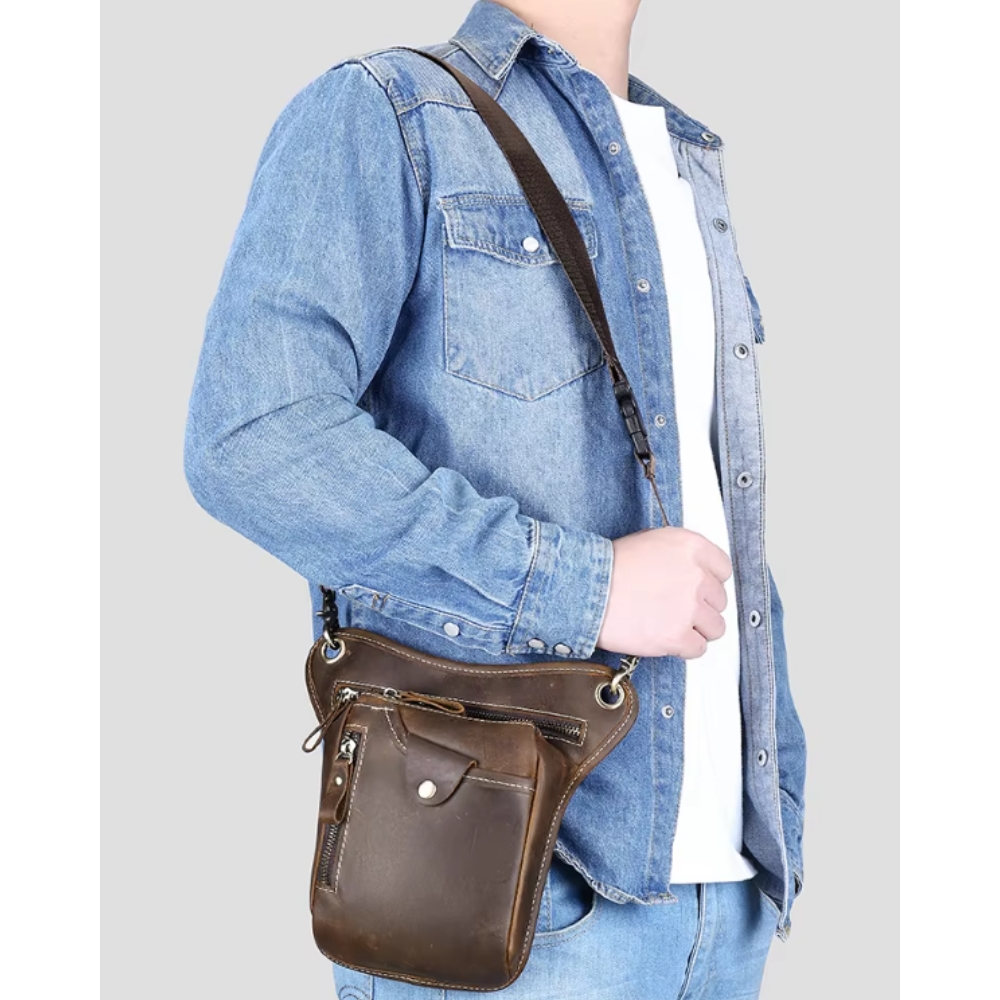 Geanta pentru barbati, Tavix GT3796, piele naturala, Negru - poza 5