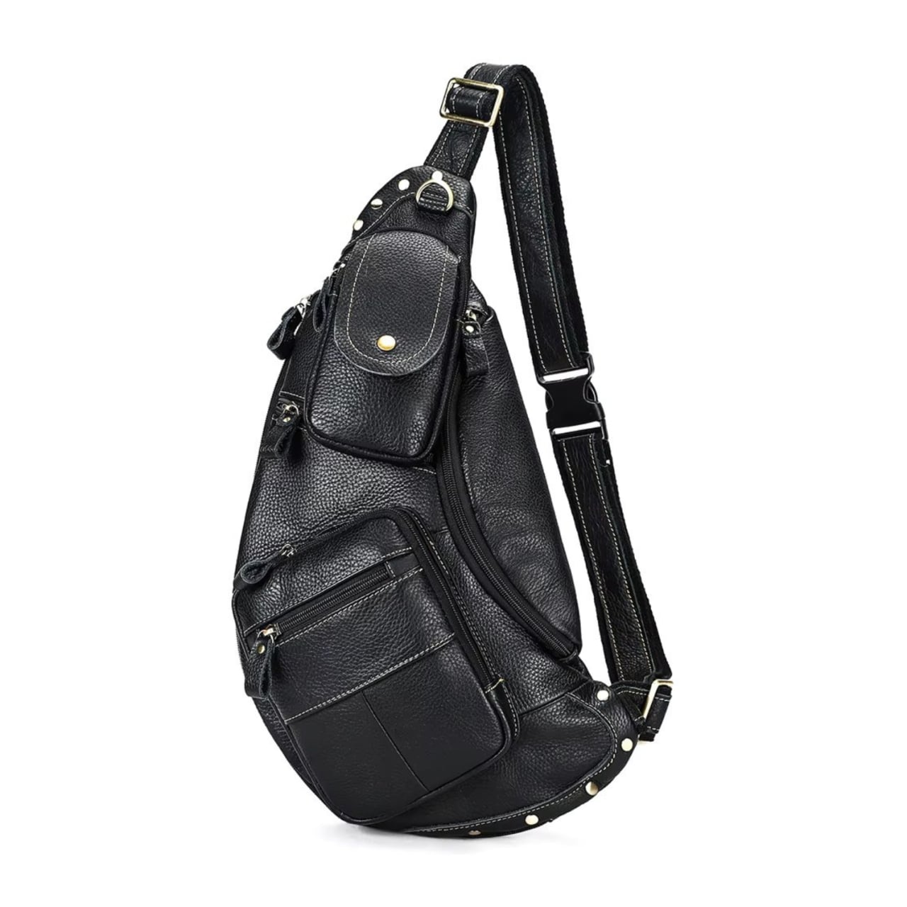 Geanta pentru barbati, Thorian GT3307, piele naturala, Negru - poza 1