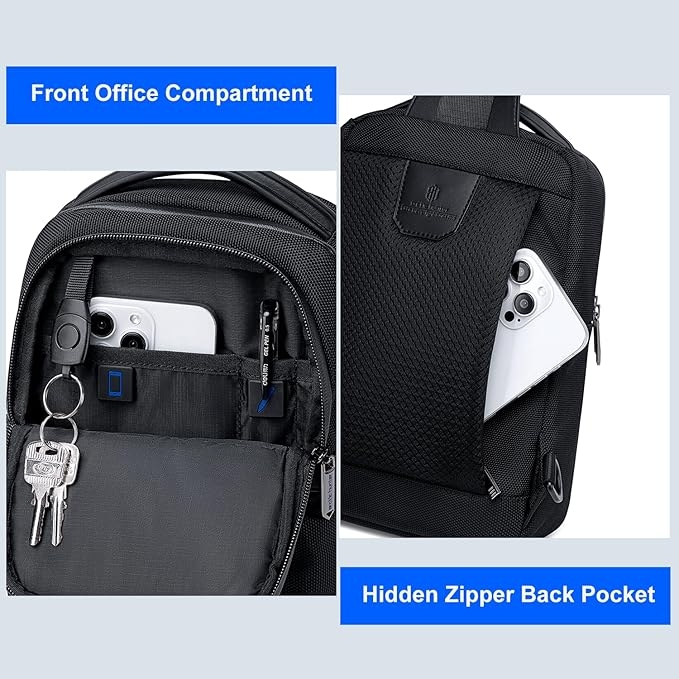 Geanta pentru barbati, XB00678, Neagra - poza 4