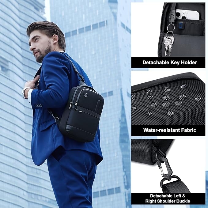 Geanta pentru barbati, XB00678, Neagra - poza 5