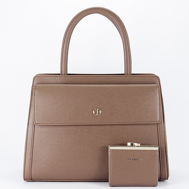 Geanta taupe Premium cu portofel CB2427-3 17